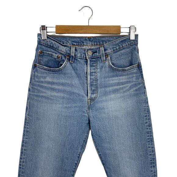 Levi's Original 501 Straight Leg Button Fly Distressed High Rise Waist Size 27 - Picture 5 of 16